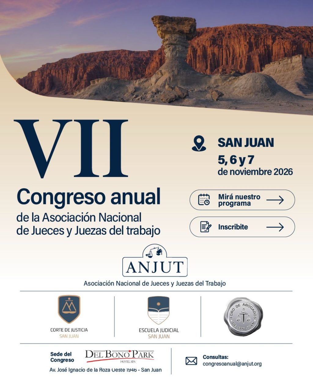 ANJUT realizará en San Juan su VII Congreso Anual los días 5, 6 y 7 de noviembre